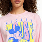 Disney Juniors' Mickey Mouse Tough Long-Sleeved Graphic T-Shirt Pink Size Medium