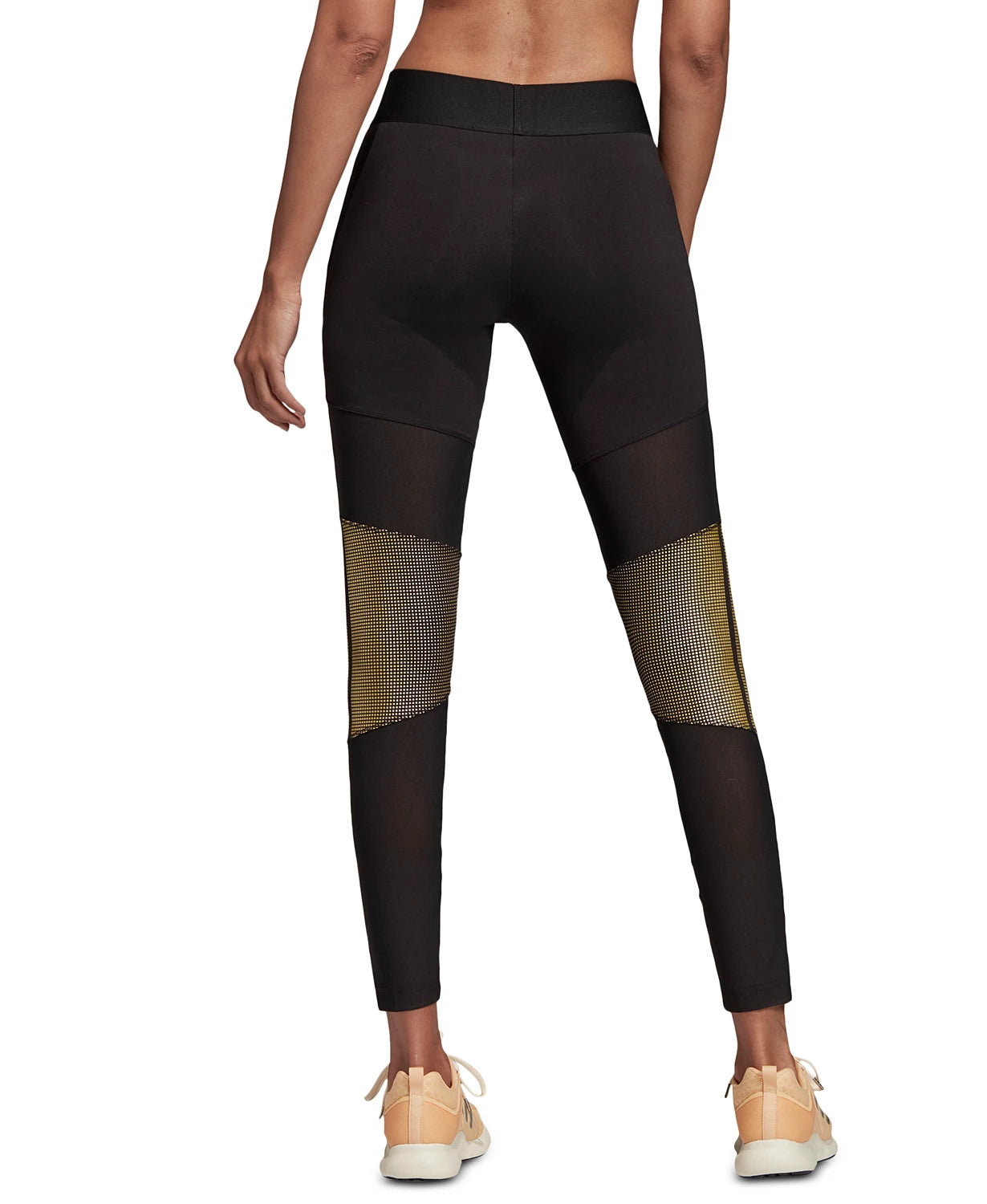 Adidas Women's Glam Colorblocked Leggings Black Size Small
