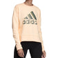 Adidas Women's Glam-Logo Sweatshirt Orange Size Small
