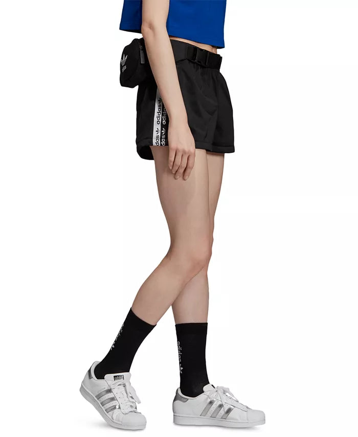 Adidas Women's Originals Logo Tape Shorts  Black Size Extra Large