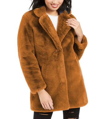 Apparis Eloise Faux-Fur Coat Brown Size Extra Large