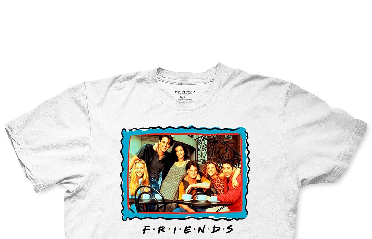 Friends Frame Men's Graphic T-Shirt White Size Medium
