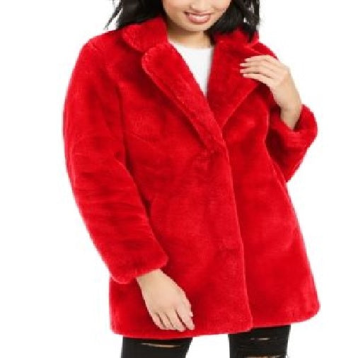 Apparis Eloise Women's  Faux-Fur Coat Red Size 2 Extra Large