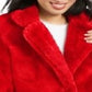 Apparis Eloise Women's  Faux-Fur Coat Red Size 2 Extra Large