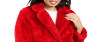 Apparis Eloise Women's  Faux-Fur Coat Red Size 2 Extra Large