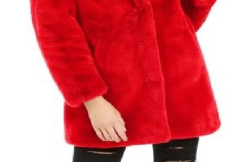 Apparis Eloise Women's  Faux-Fur Coat Red Size 2 Extra Large