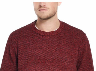 Weatherproof Men's Solid Mesh Stitch Sweater Red Size Extra Large