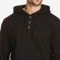 Weatherproof Vintage Men's Textured Henley Hoodie Black Size Small
