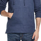 Weatherproof Vintage Men's Textured Henley Hoodie Navy Size Medium