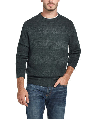 Weatherproof Men's Soft Touch Stripe Crew Neck Sweater Green Size 3 Extrta Large