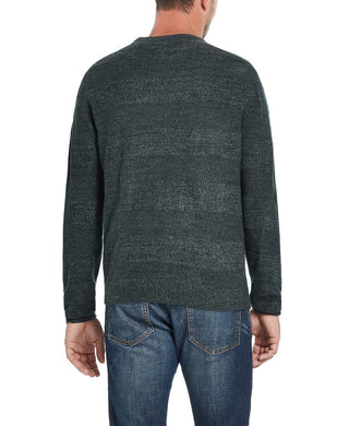 Weatherproof Men's Soft Touch Stripe Crew Neck Sweater Green Size 3 Extrta Large