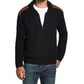 Weatherproof Vintage Men's Full-Zip Swacket With Suede Patches Black Size 3 Extra Large