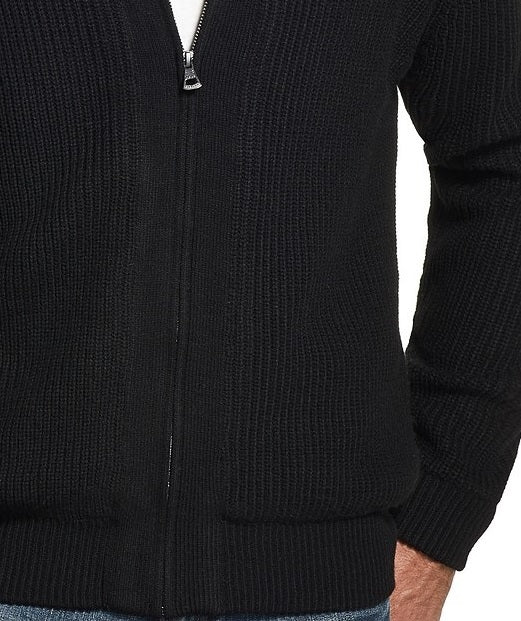 Weatherproof Vintage Men's Full-Zip Swacket With Suede Patches Black Size 3 Extra Large
