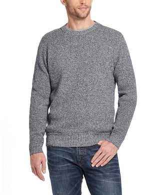 Weatherproof Vintage Men's Solid Mesh Stitch Sweater Gray Size Small