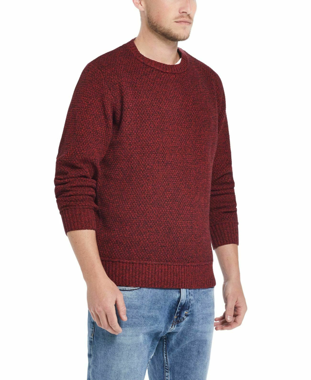 Weatherproof Vintage Men's Solid Mesh Stitch Sweater Pink Size XXX-Large