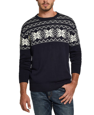 Weatherproof Vintage Men's Snowflake Pattern Sweater Navy Size XX-Large