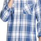 Weatherproof Vintage Men's Indigo Blues Plaid Shirt Med Blue Size XX Large