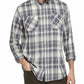 Weatherproof Vintage Men's Indigo Blues Plaid Shirt Gray Size Medium
