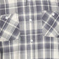 Weatherproof Vintage Men's Indigo Blues Plaid Shirt Gray Size Medium