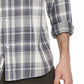 Weatherproof Vintage Men's Indigo Blues Plaid Shirt Gray Size Medium