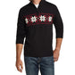 Weatherproof Men's Snowflake Quarter-Zip Sweater Black Size Small
