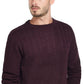 Weatherproof Vintage Men's Cable Yolk Sweater Wine Size Medium