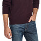 Weatherproof Vintage Men's Cable Yolk Sweater Wine Size Medium
