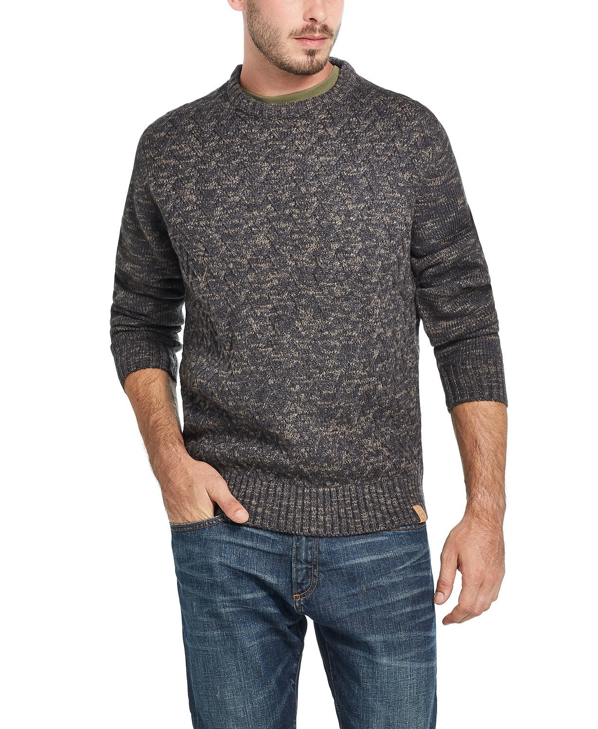 Weatherproof Vintage Men's Cross Stitch Sweater Brown Size 2 Extra Large