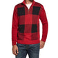 Weatherproof Vintage Men's Quarter-Zip Buffalo Plaid Sweater Red Size Large