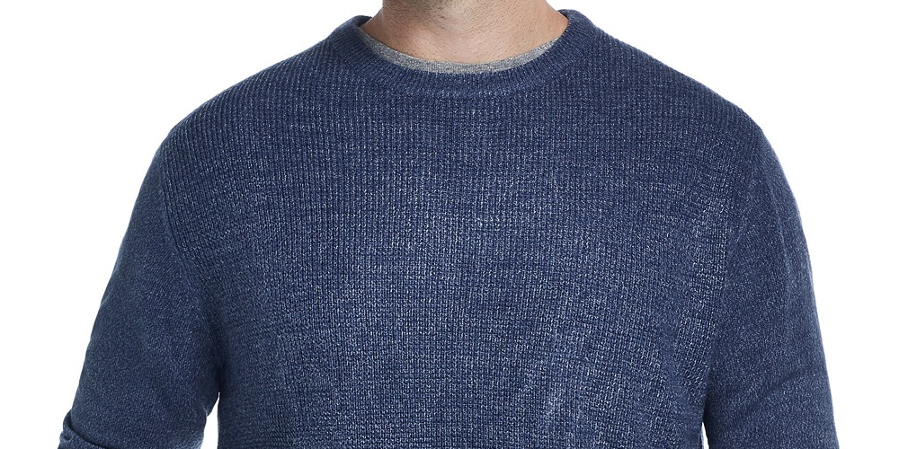 Weatherproof Vintage Men's Waffle Knit Sweater Medium Blue Size Small