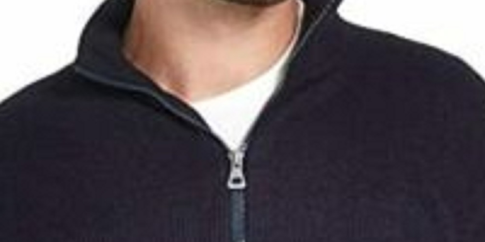 Weatherproof Vintage Men's Soft Touch Quarter-Zip Sweater Navy Size Large