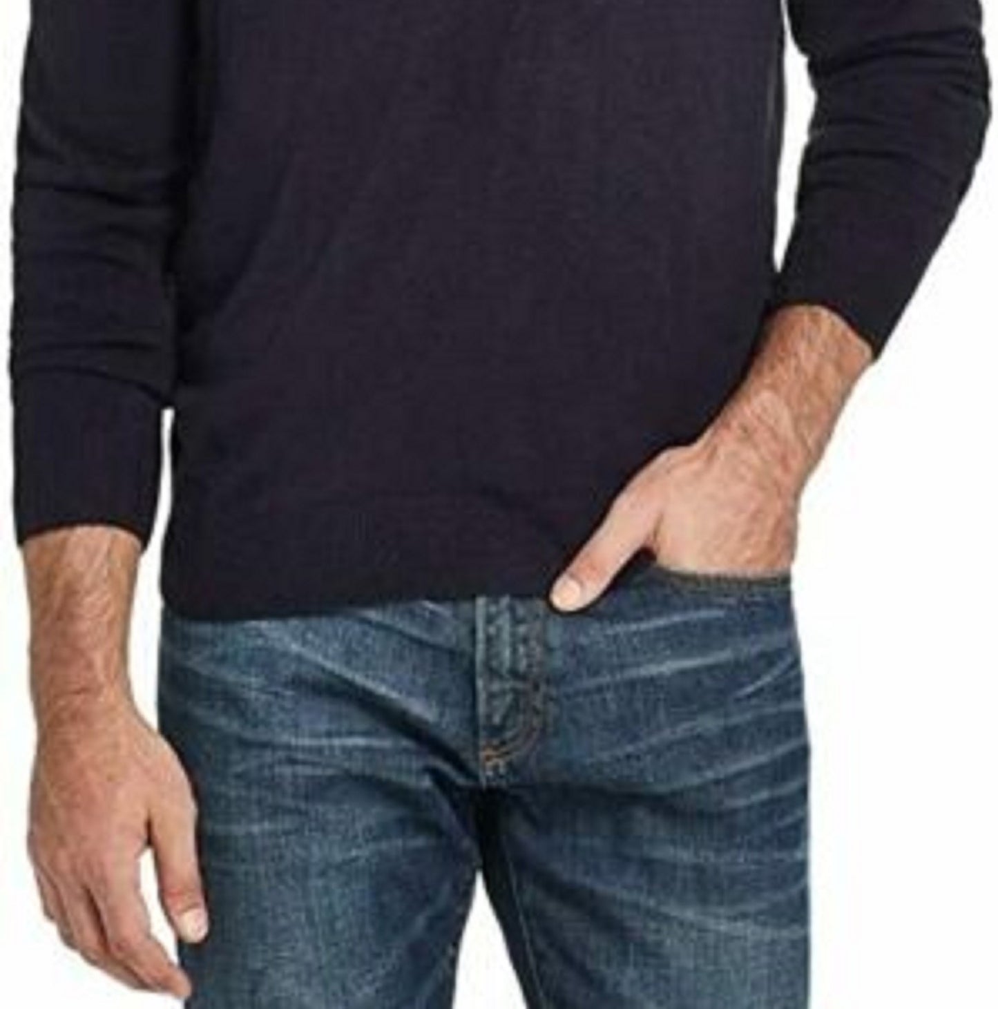 Weatherproof Vintage Men's Soft Touch Quarter-Zip Sweater Navy Size Large