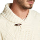 Weatherproof Men's Fisherman Toggle Shawl Neck Sweater White Size Small