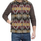 Weatherproof Vintage Men's Aztec Vest Brown Size Large