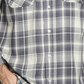 Weatherproof Vintage Men's Exploded Flannel Plaid Shirt Gray Size Small