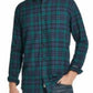 Weatherproof Vintage Men's Brushed Antique Flannel Plaid Shirt Black Size Medium