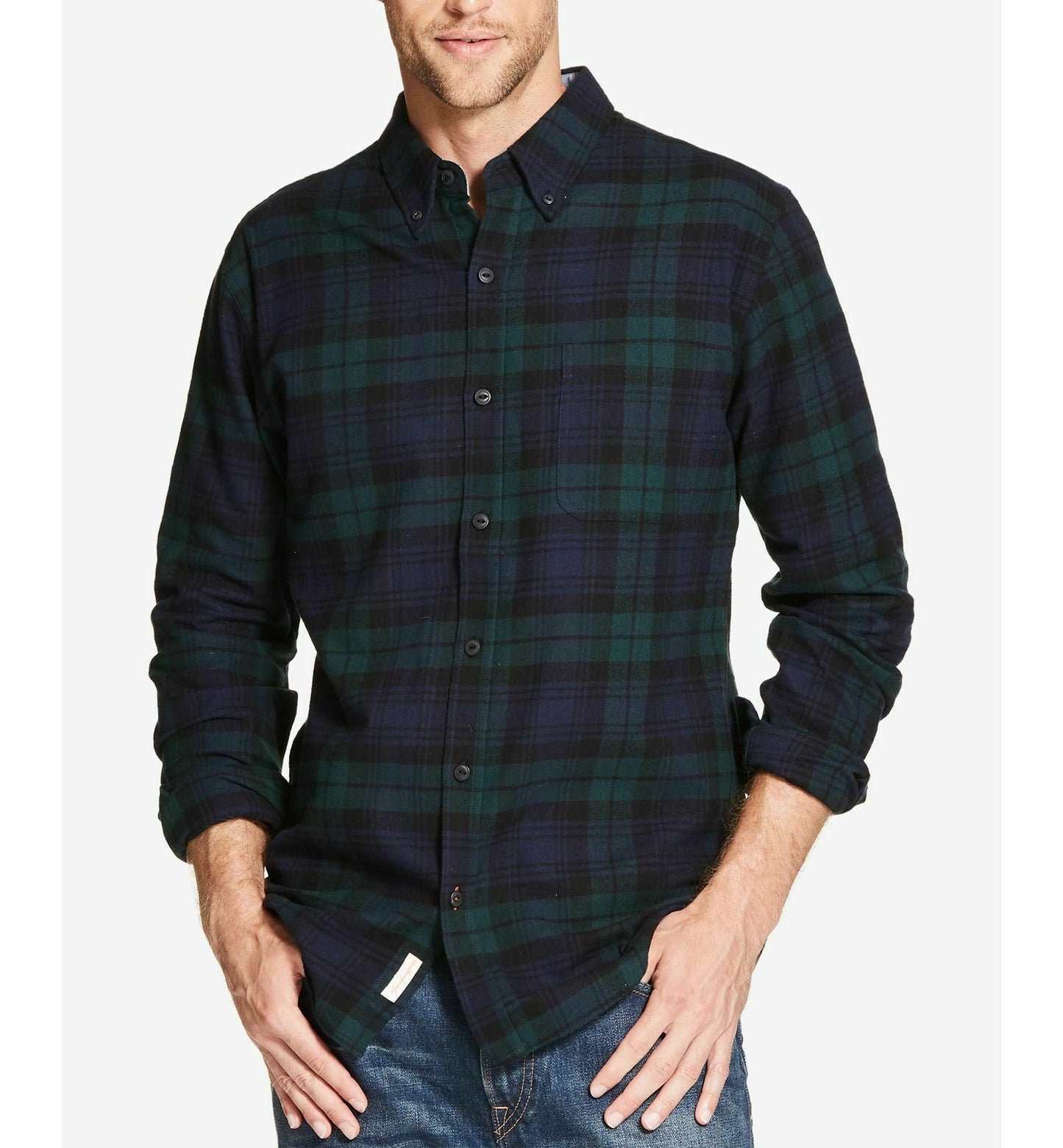 Weatherproof Men's Antique Plaid Flannel Shirt Green Size 3 Extra Large