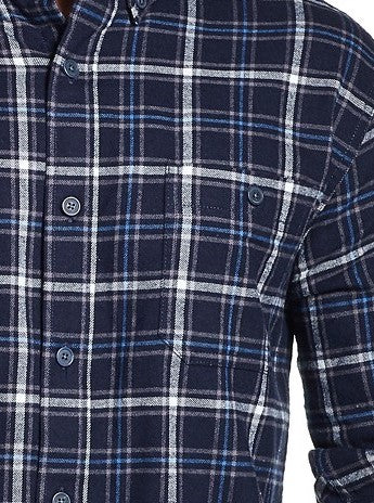 Weatherproof Vintage Men's Brushed Flannel Shirt Blue Size Small