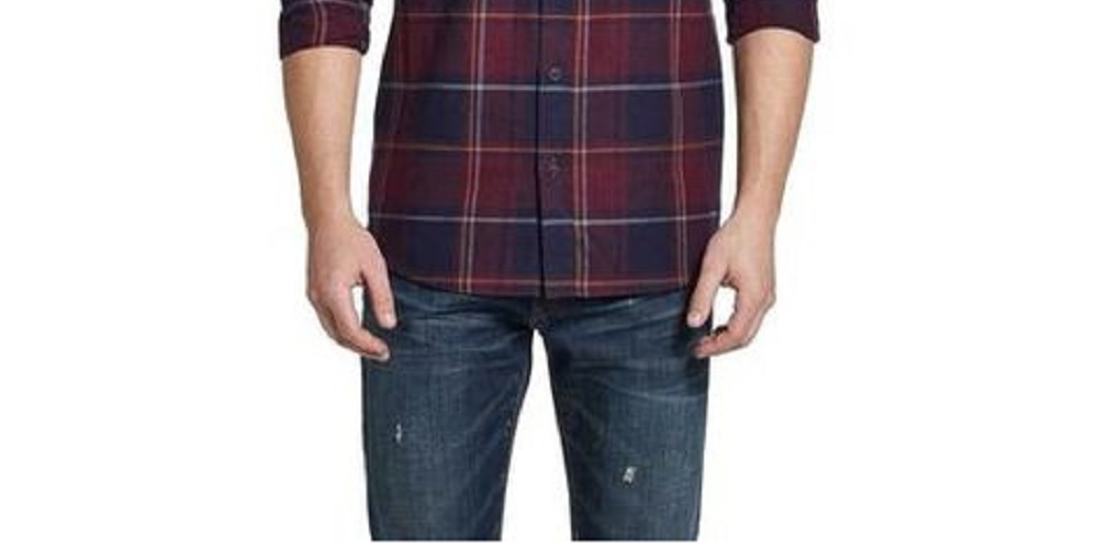 Weatherproof Vintage Men's Brushed Flannel Shirt Red Size Small