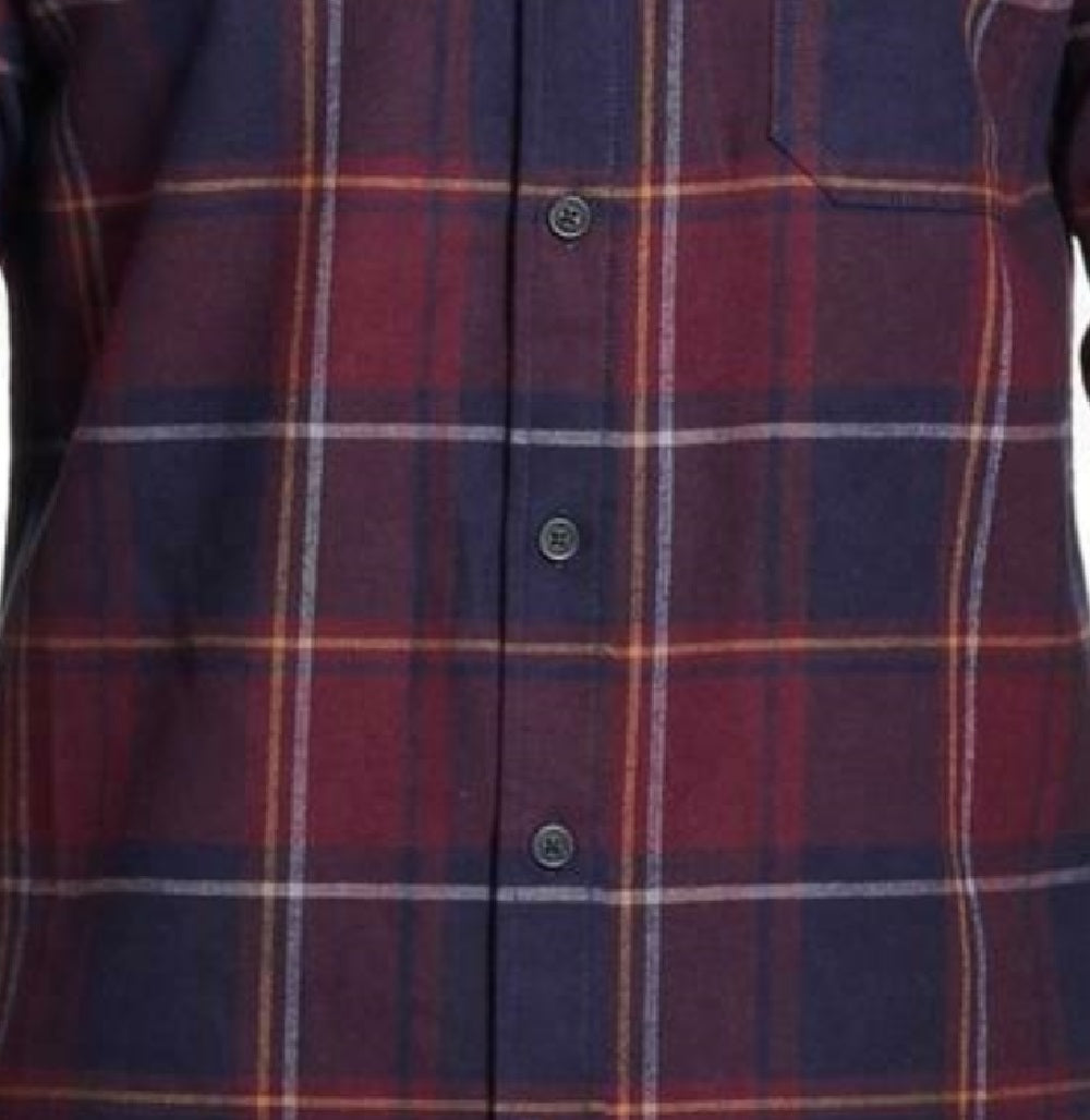 Weatherproof Men's Brushed Antique Flannel Plaid Shirt Oxblood Size 2 Extra Large