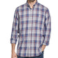 Weatherproof Vintage Men's Button-Down Plaid Shirt Gray Size Medium