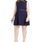 Speechless Women's Trendy Plus Lace Trim A Line Dress Blue Size 16