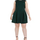 Speechless Women's Trendy Plus Size Lace-Trim Fit & Flare Dress Green Size XX-Large