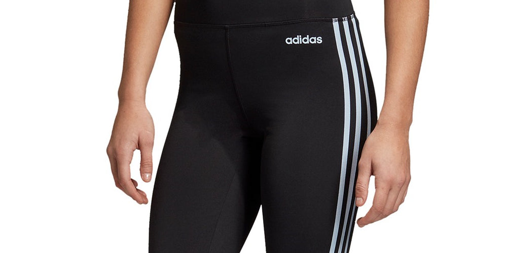 Adidas Women's Design 2 Move 3-Stripe High-Rise Leggings Black Size  Extra Small