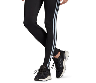 Adidas Women's Design 2 Move 3-Stripe High-Rise Leggings Black Size  Extra Small