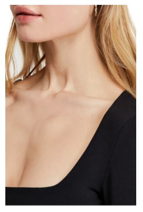 Free People Women's Truth Or Square Bodysuit In Black Size Medium