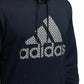 Adidas Men's Team Issue Fleece Logo Hoodie Dark Blue Size Small