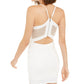 Emerald Sundae Juniors' Crystal Racerback Bodycon Dress White Size XX-Large