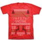 Freeze Men's Animal Christmas T-Shirt Red Size Large