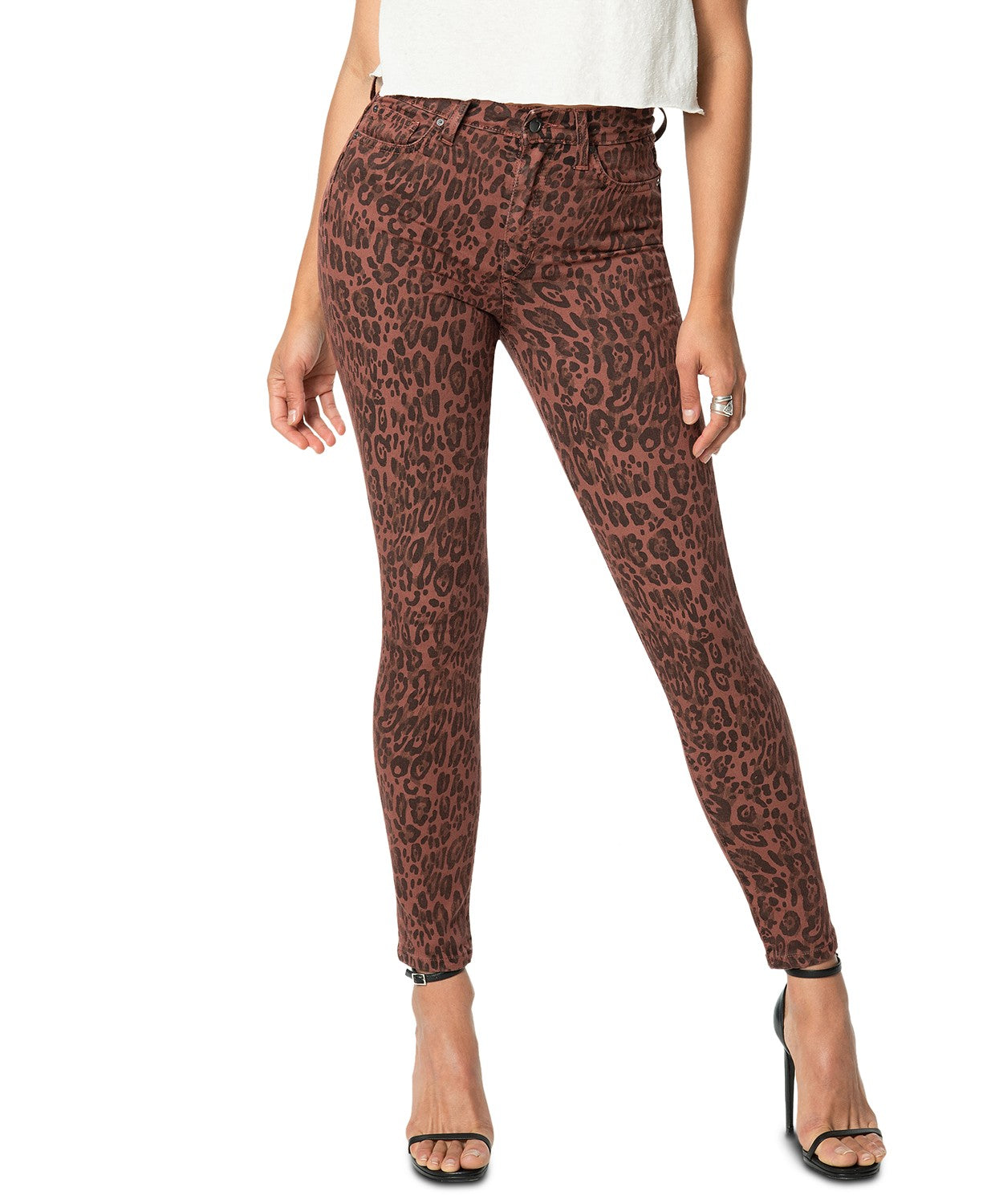 Joe's Jeans Women's The Charlie High Waist Ankle Skinny Jeans Brown Size 29
